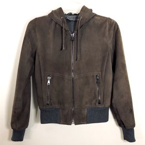 Luxury Modeschi Suede Hooded Jacket xxs It 40
